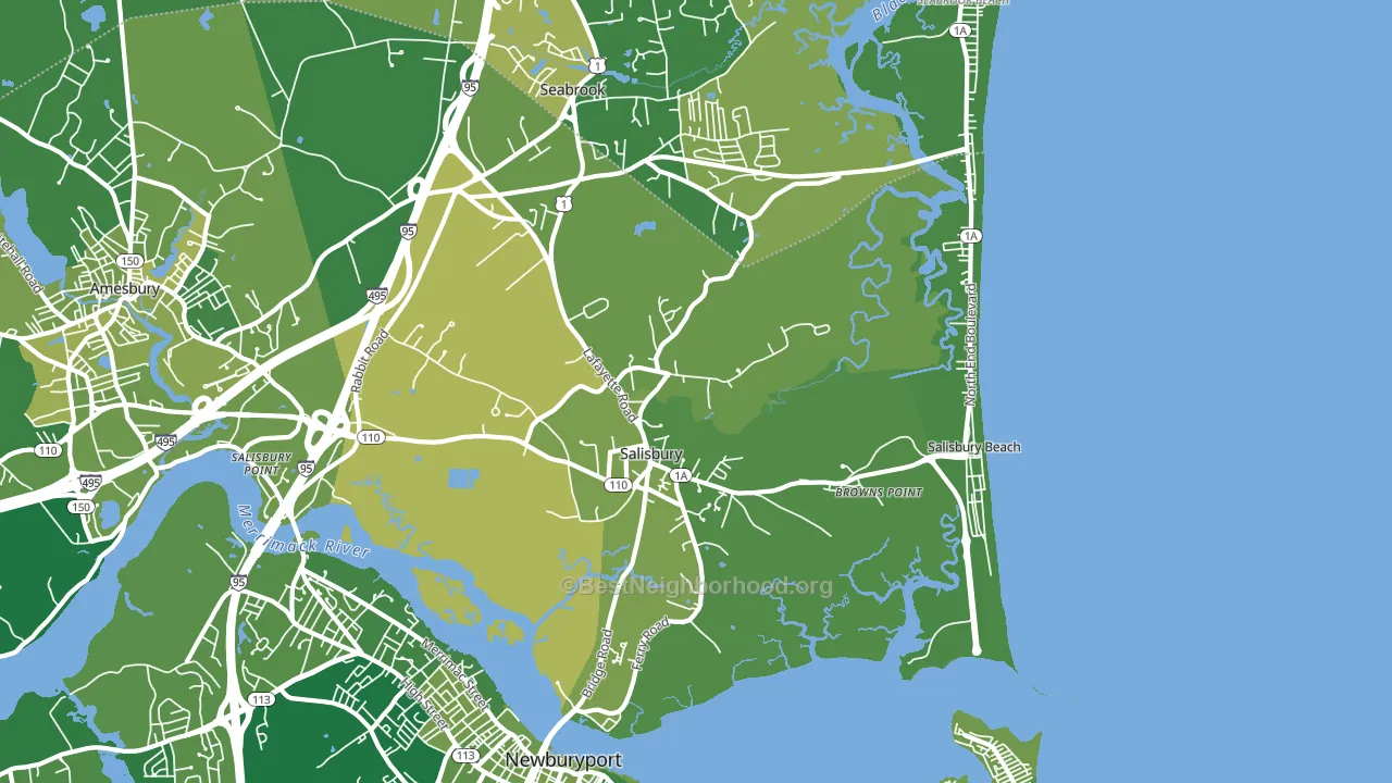 01952, MA block-group voter-turnout map