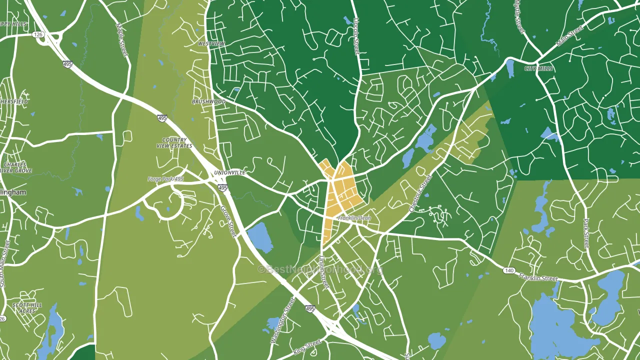 02038, MA block-group voter-turnout map
