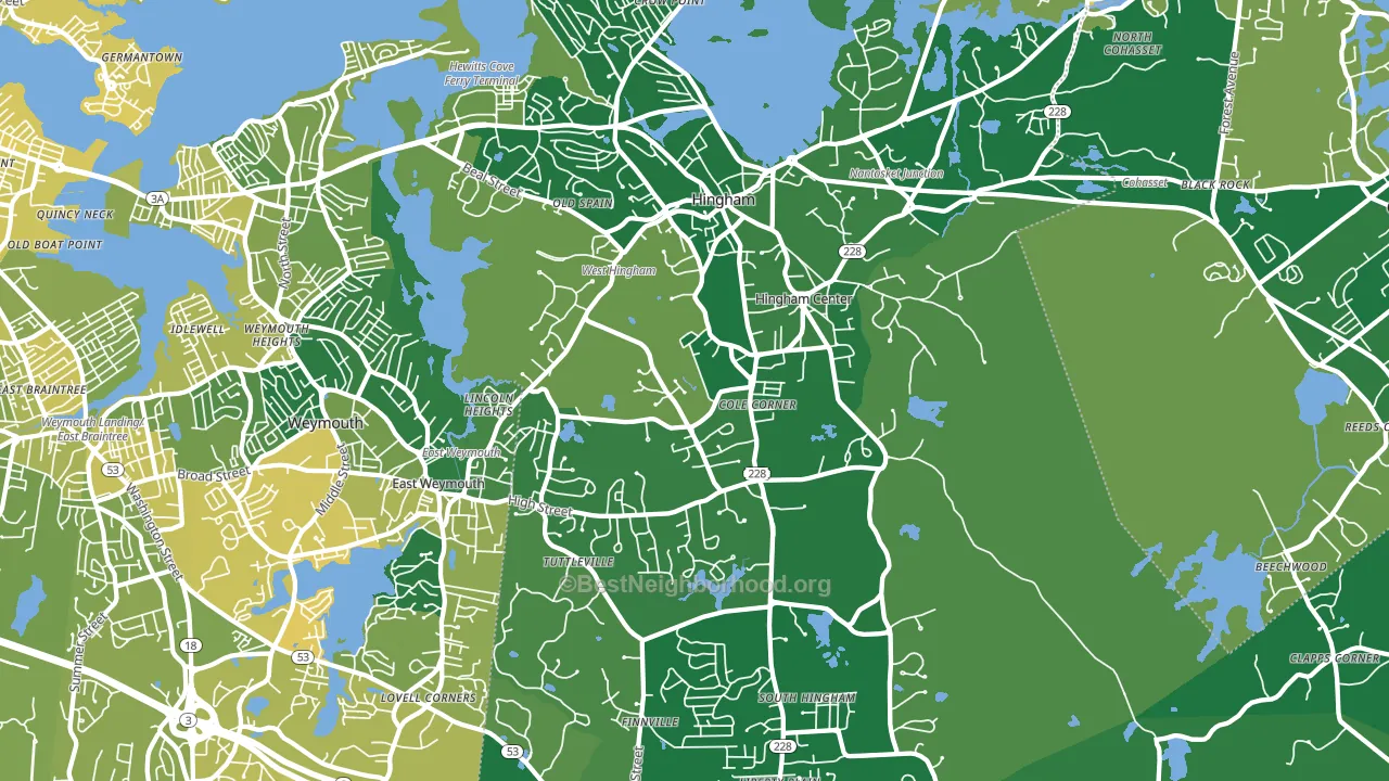 02043, MA block-group voter-turnout map