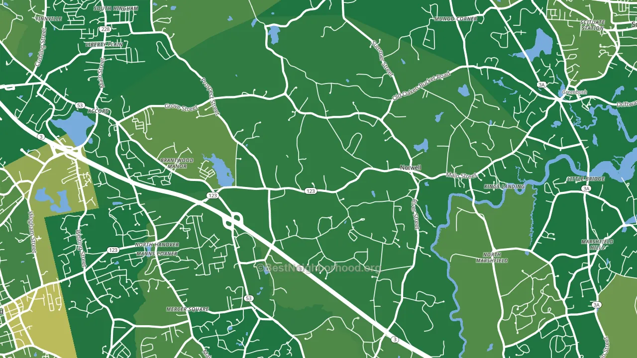 02061, MA block-group voter-turnout map