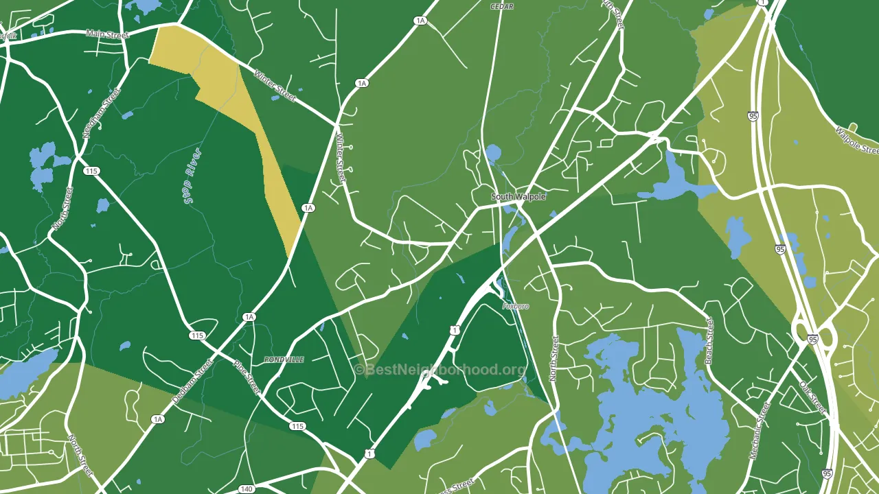 02071, MA block-group voter-turnout map