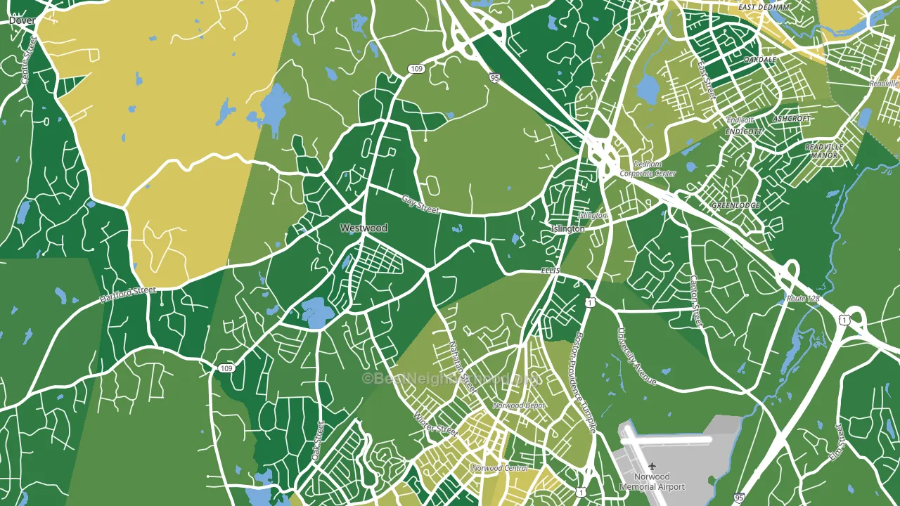 02090, MA block-group voter-turnout map