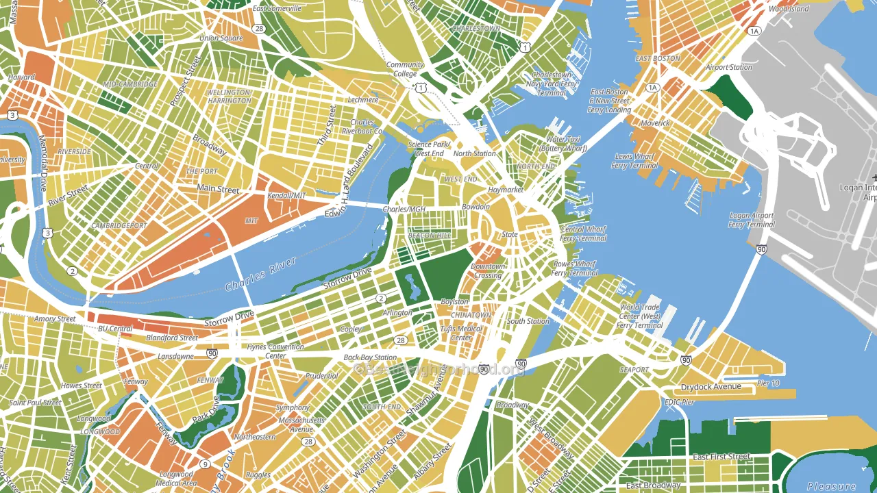 02108, MA block-group voter-turnout map