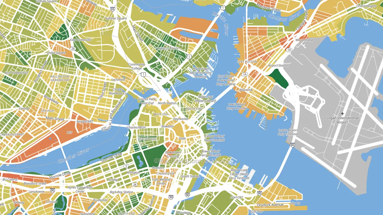 02113, MA block-group voter-turnout map