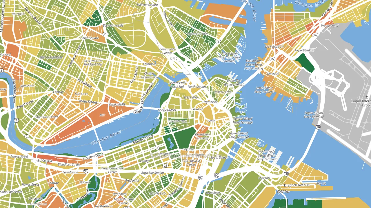02114, MA block-group voter-turnout map
