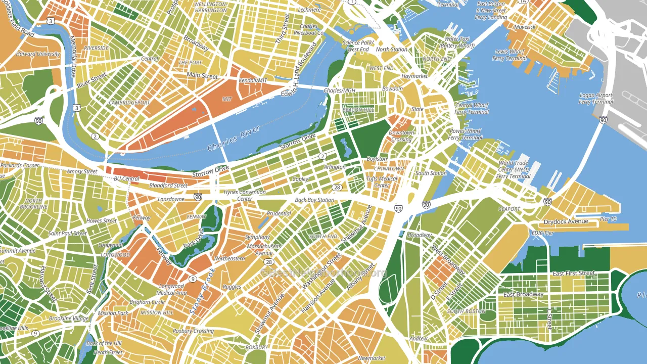 02116, MA block-group voter-turnout map