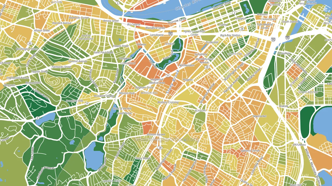 02120, MA block-group voter-turnout map