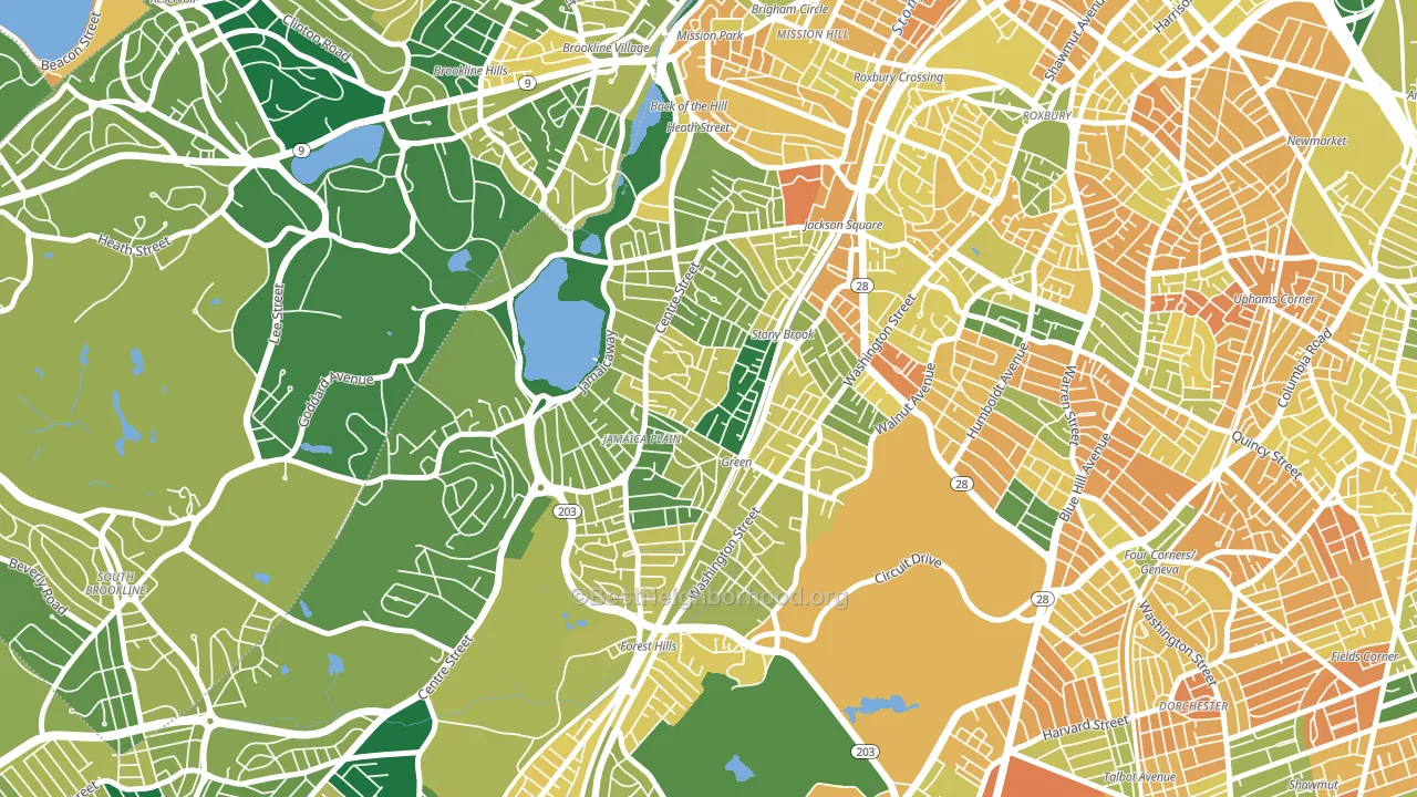 02130, MA block-group voter-turnout map