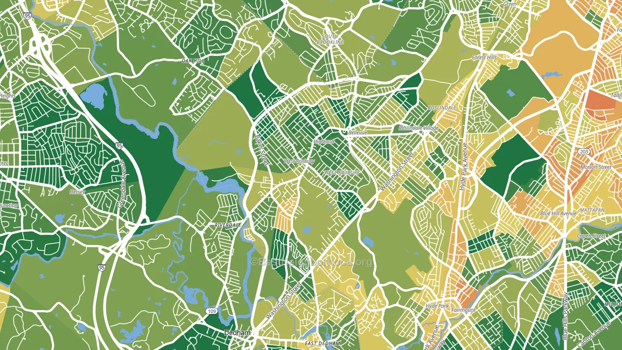 02132, MA block-group voter-turnout map