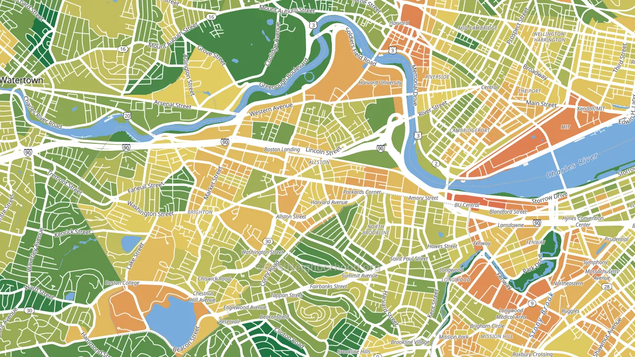 02134, MA block-group voter-turnout map