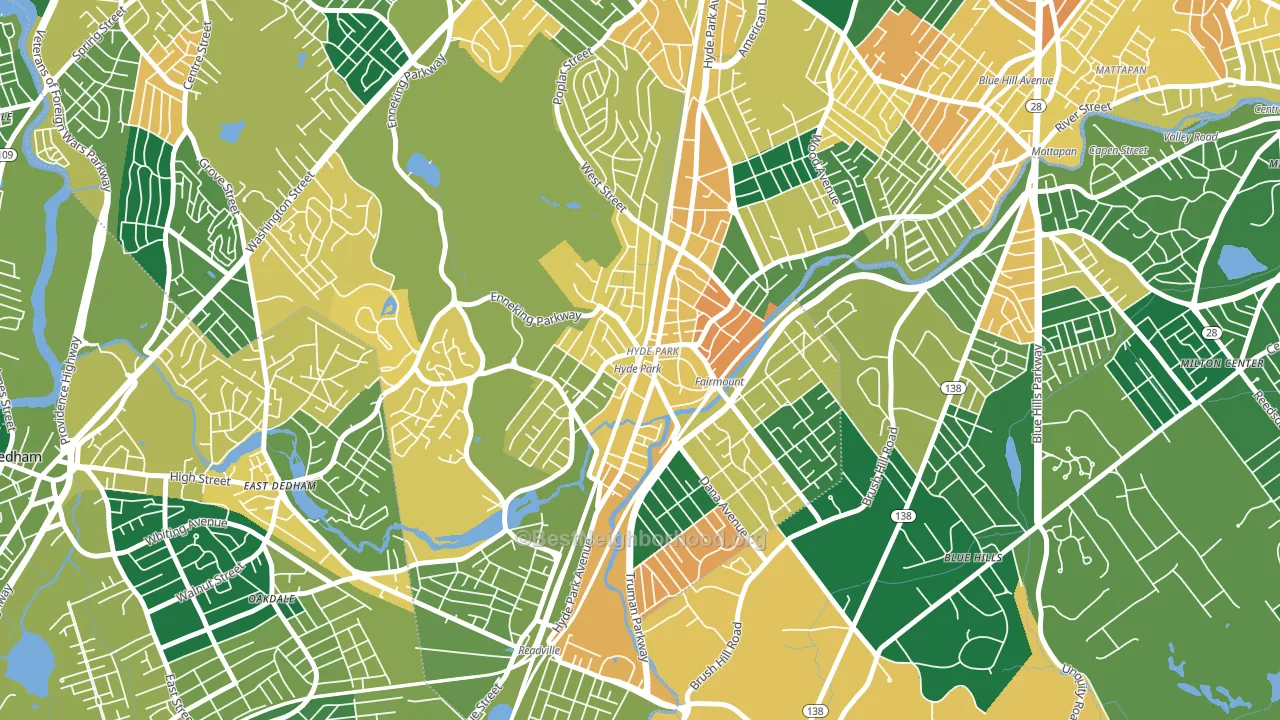 02136, MA block-group voter-turnout map