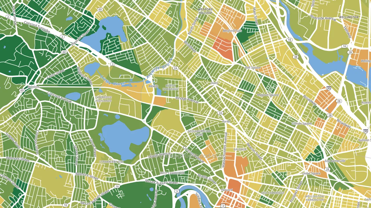 02140, MA block-group voter-turnout map