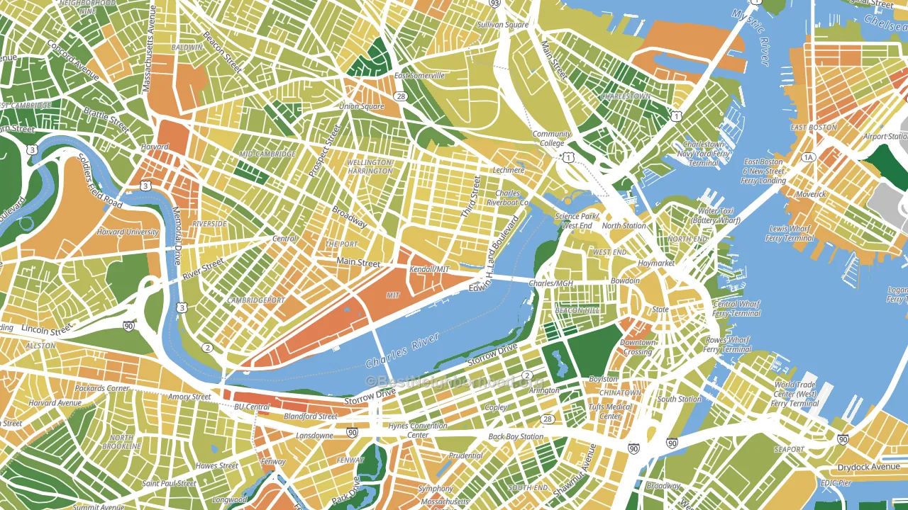 02142, MA block-group voter-turnout map