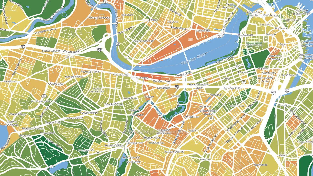 02215, MA block-group voter-turnout map