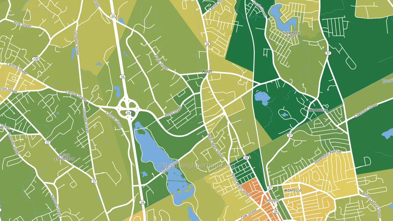 02322, MA block-group voter-turnout map