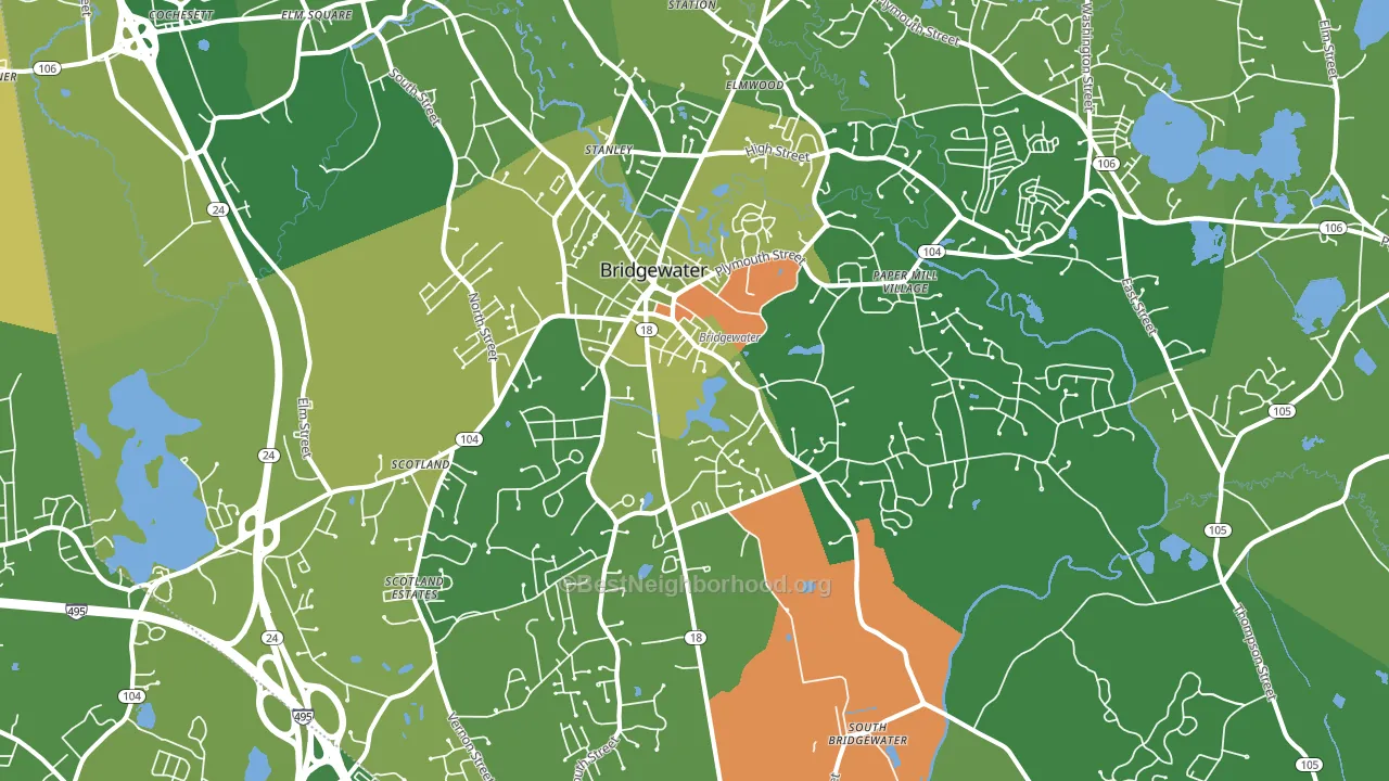 02324, MA block-group voter-turnout map