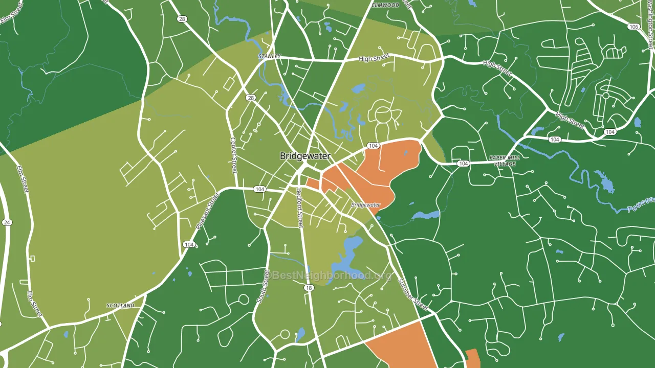 02325, MA block-group voter-turnout map