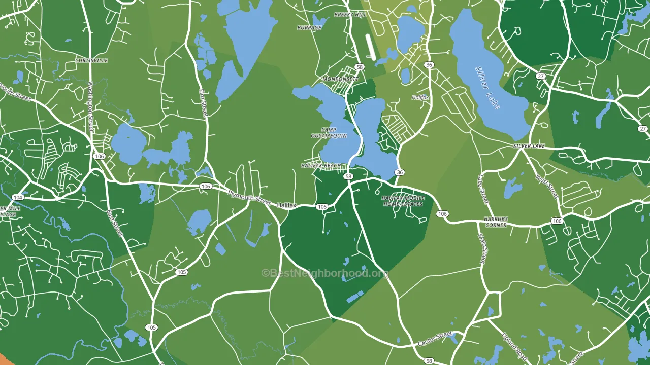 02338, MA block-group voter-turnout map