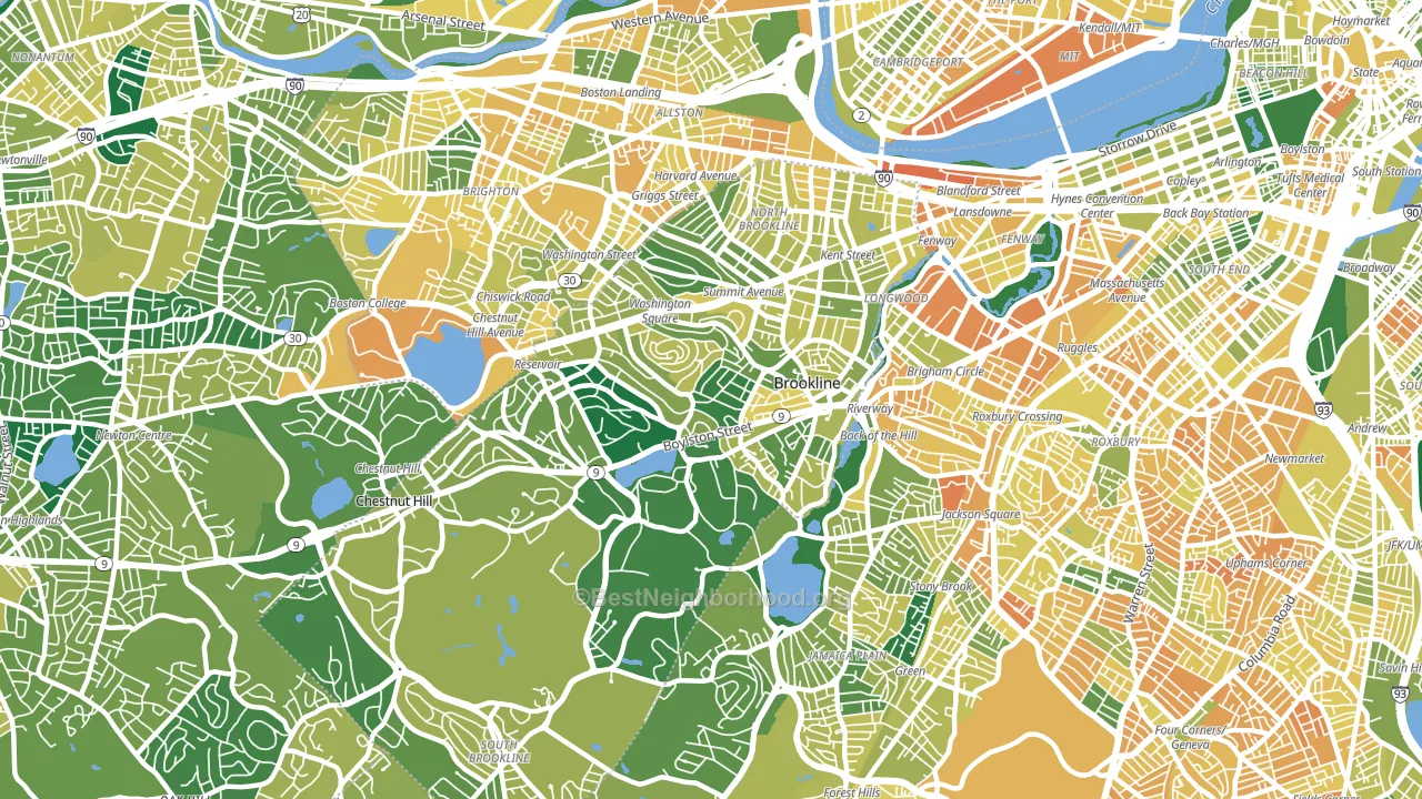 02445, MA block-group voter-turnout map