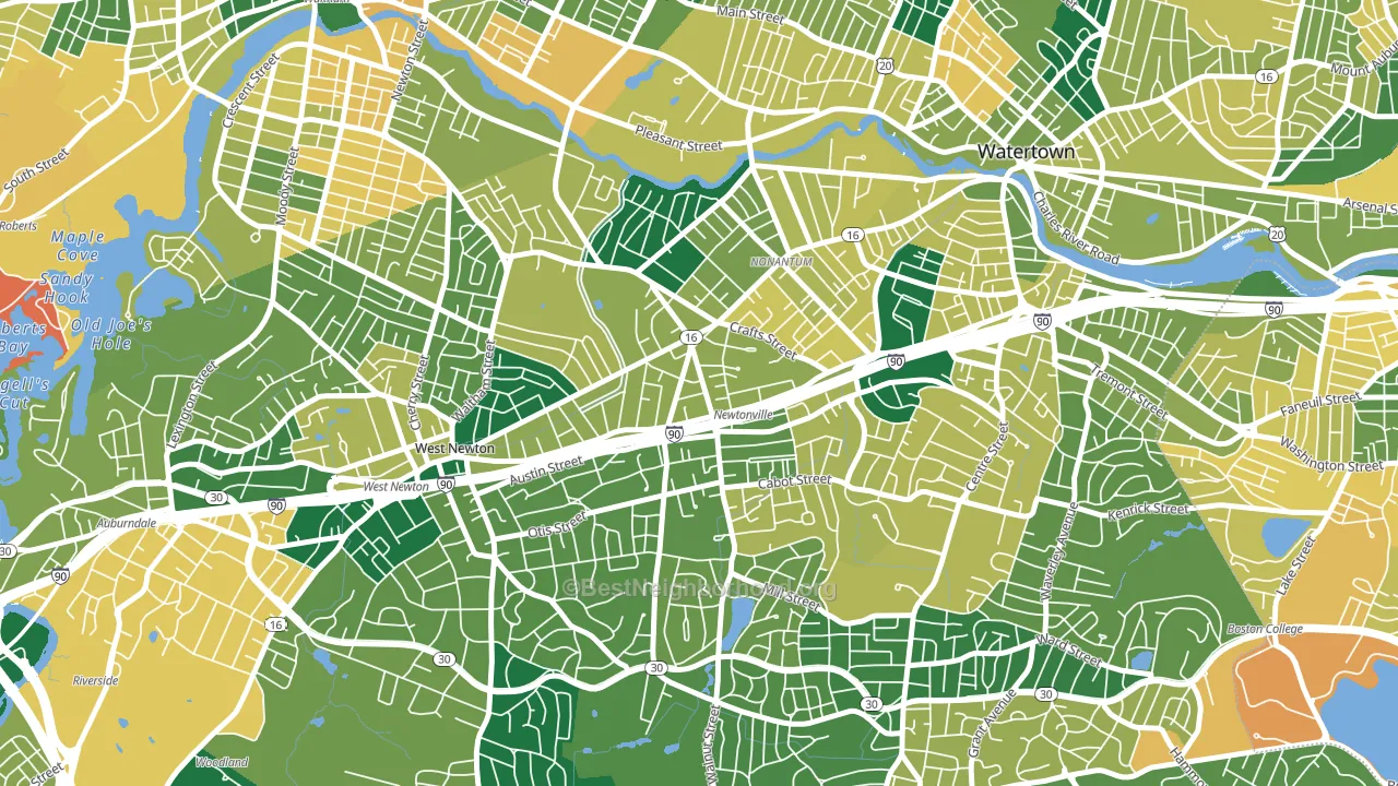 02460, MA block-group voter-turnout map