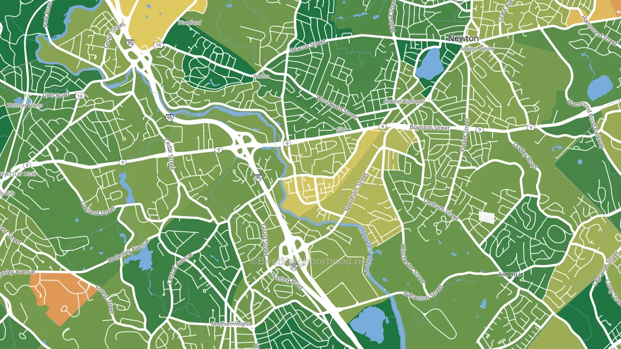 02464, MA block-group voter-turnout map