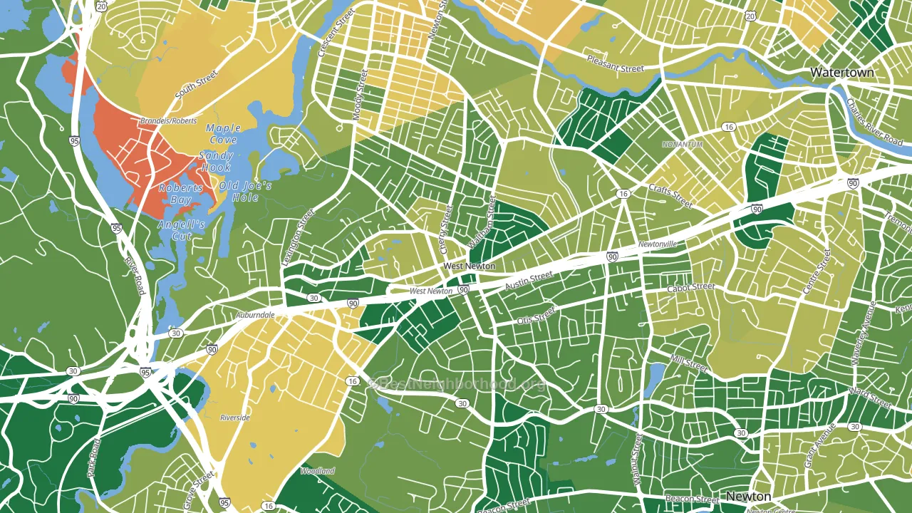 02465, MA block-group voter-turnout map