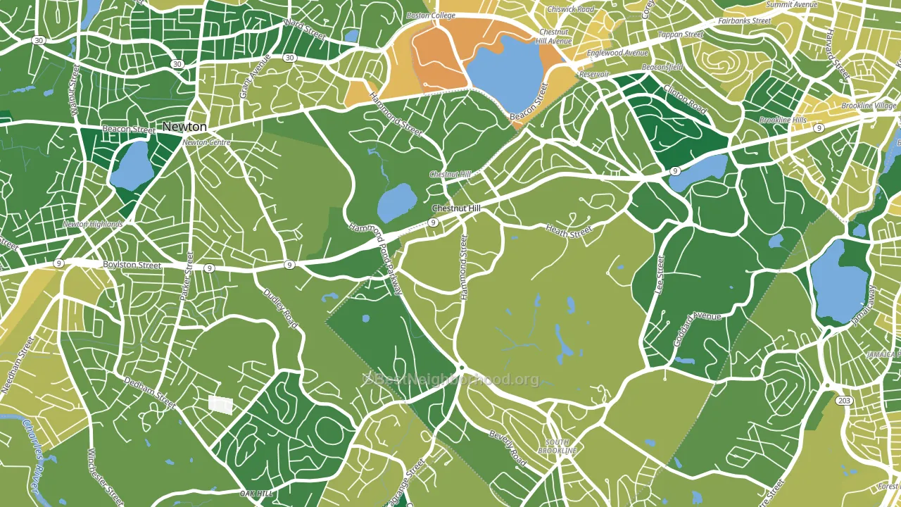 02467, MA block-group voter-turnout map