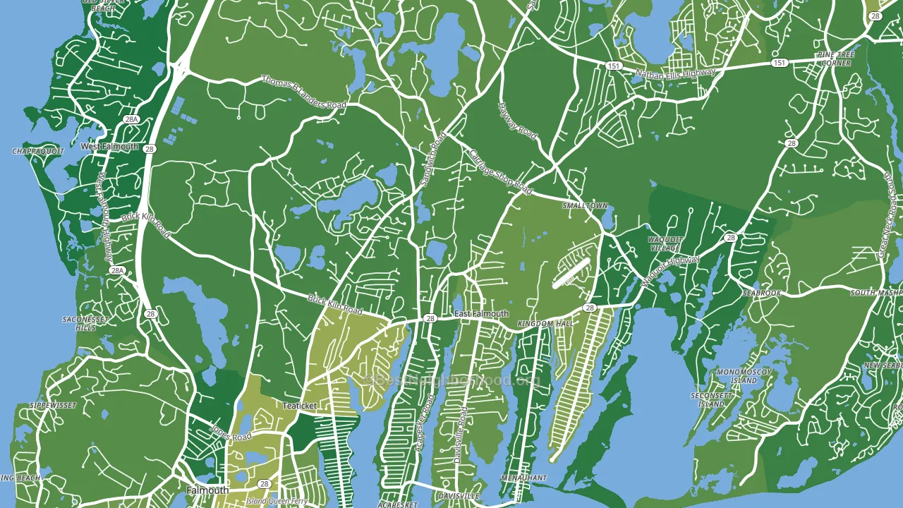 02536, MA block-group voter-turnout map