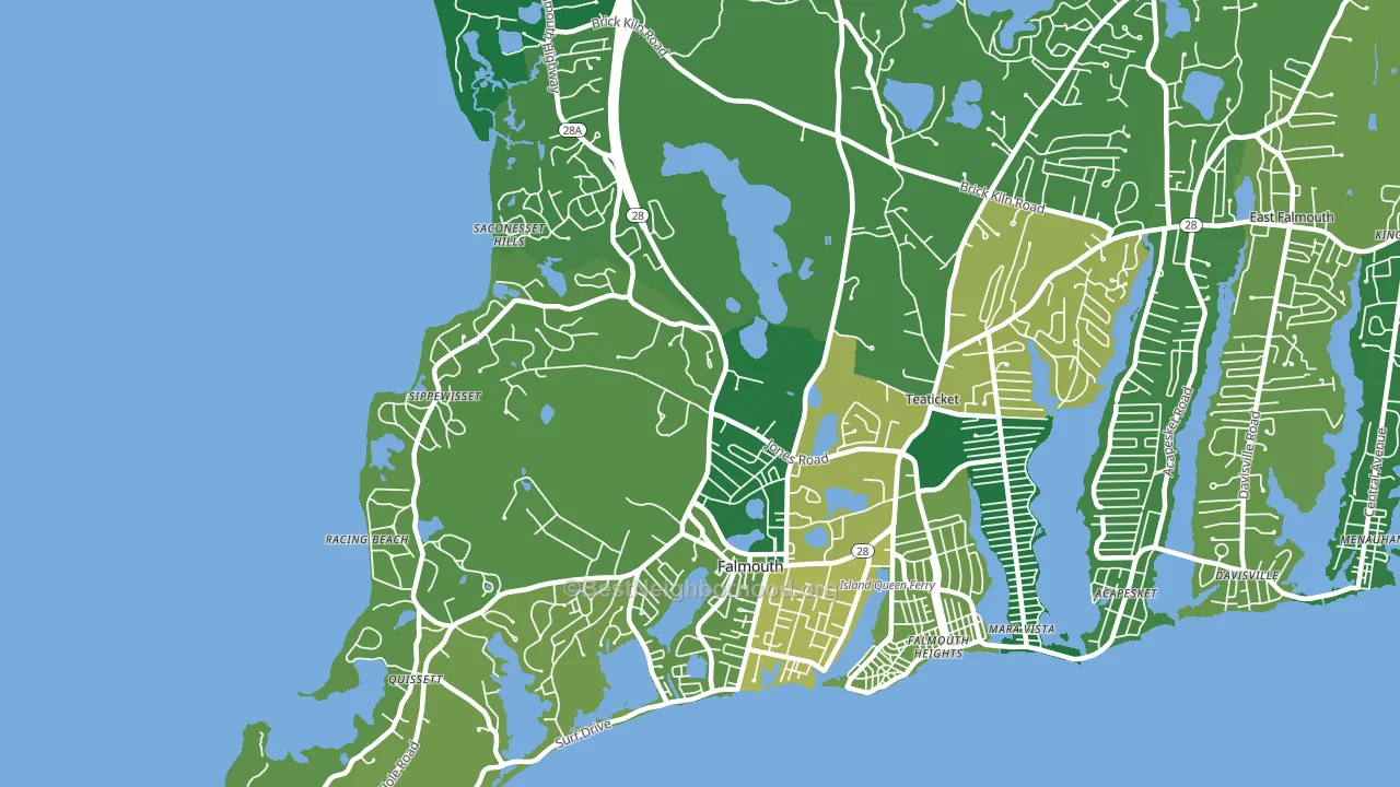 02540, MA block-group voter-turnout map