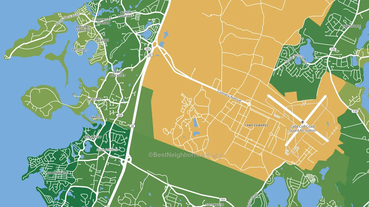 02542, MA block-group voter-turnout map