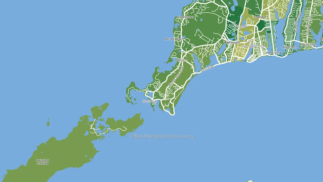 02543, MA block-group voter-turnout map