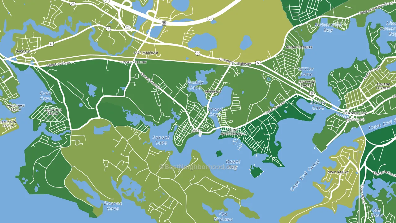 02558, MA block-group voter-turnout map