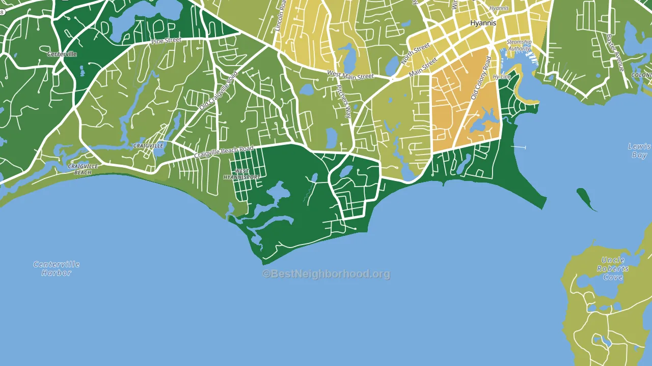 02647, MA block-group voter-turnout map