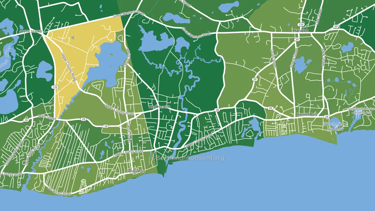 02671, MA block-group voter-turnout map
