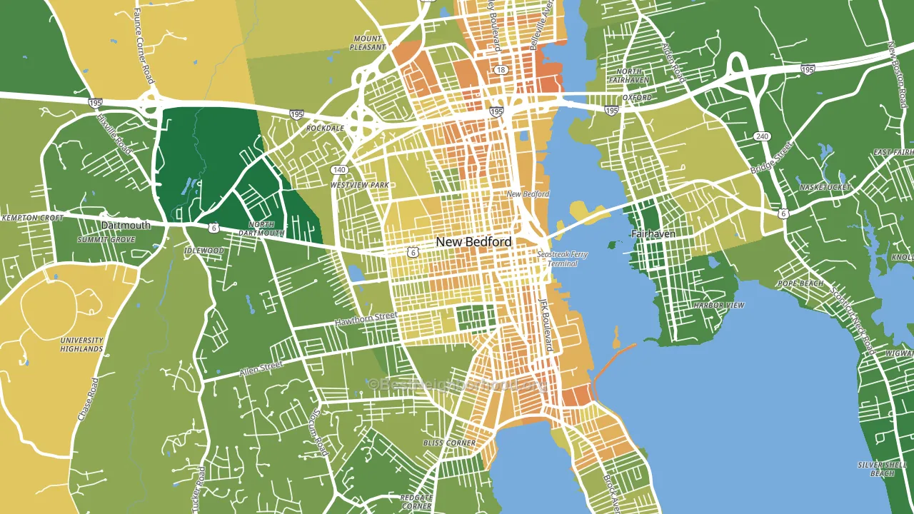 02740, MA block-group voter-turnout map
