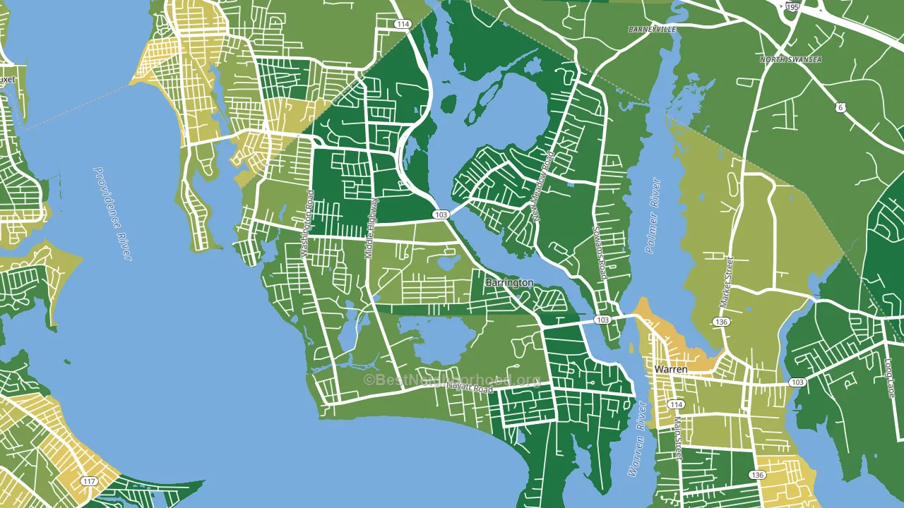 02806, RI block-group voter-turnout map