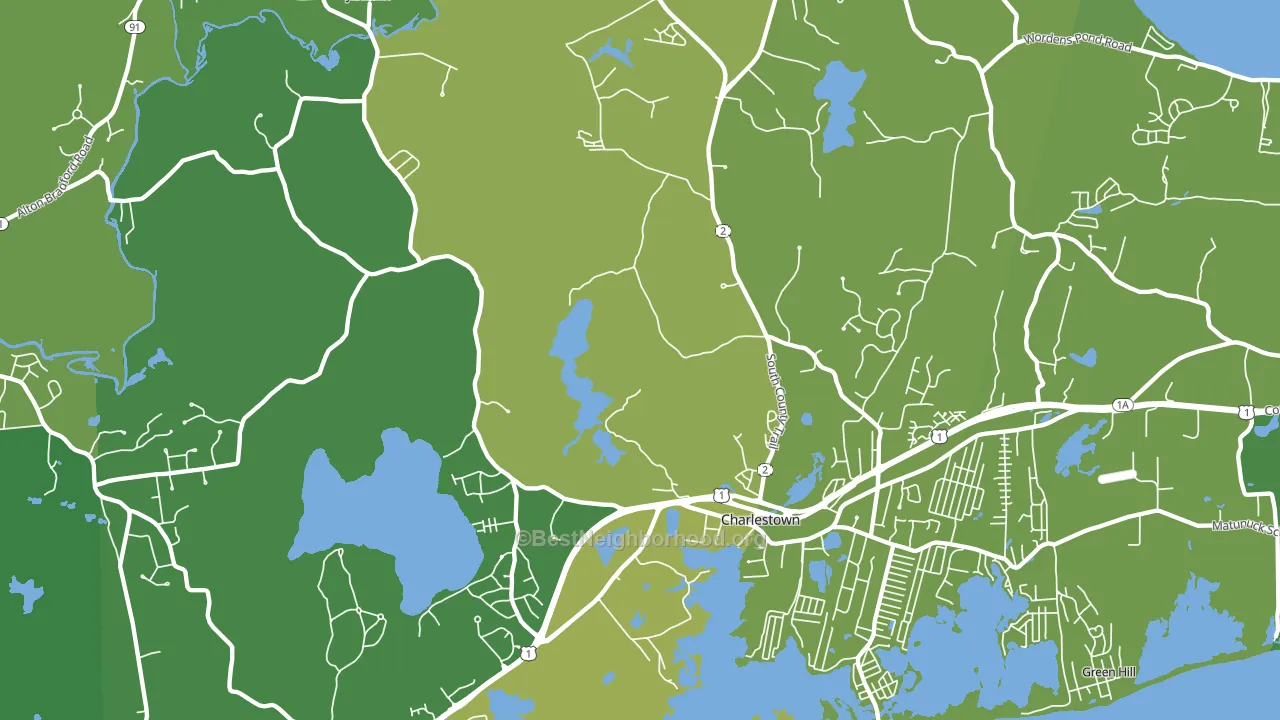 02813, RI block-group voter-turnout map