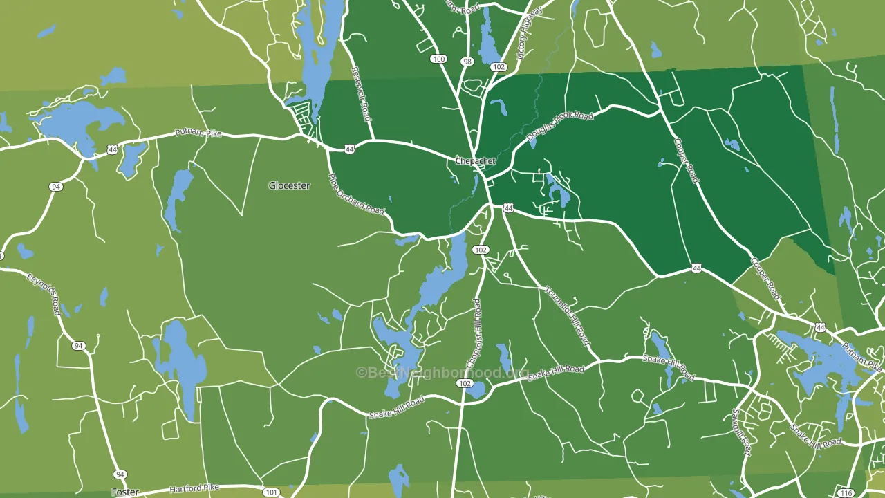 02814, RI block-group voter-turnout map