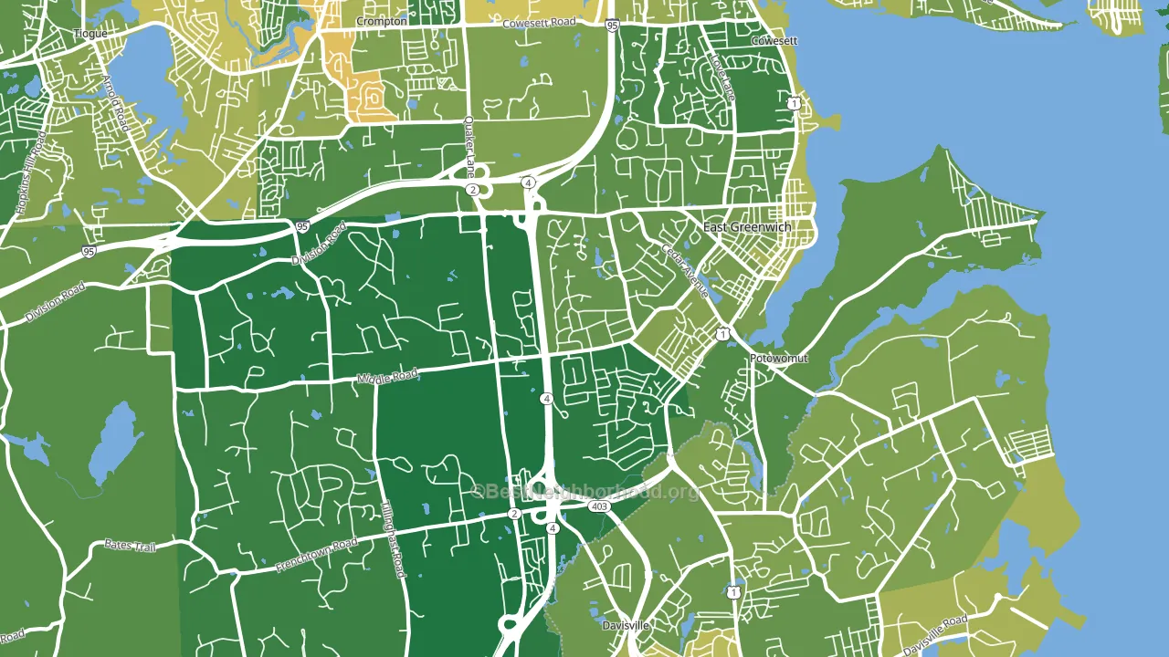 02818, RI block-group voter-turnout map