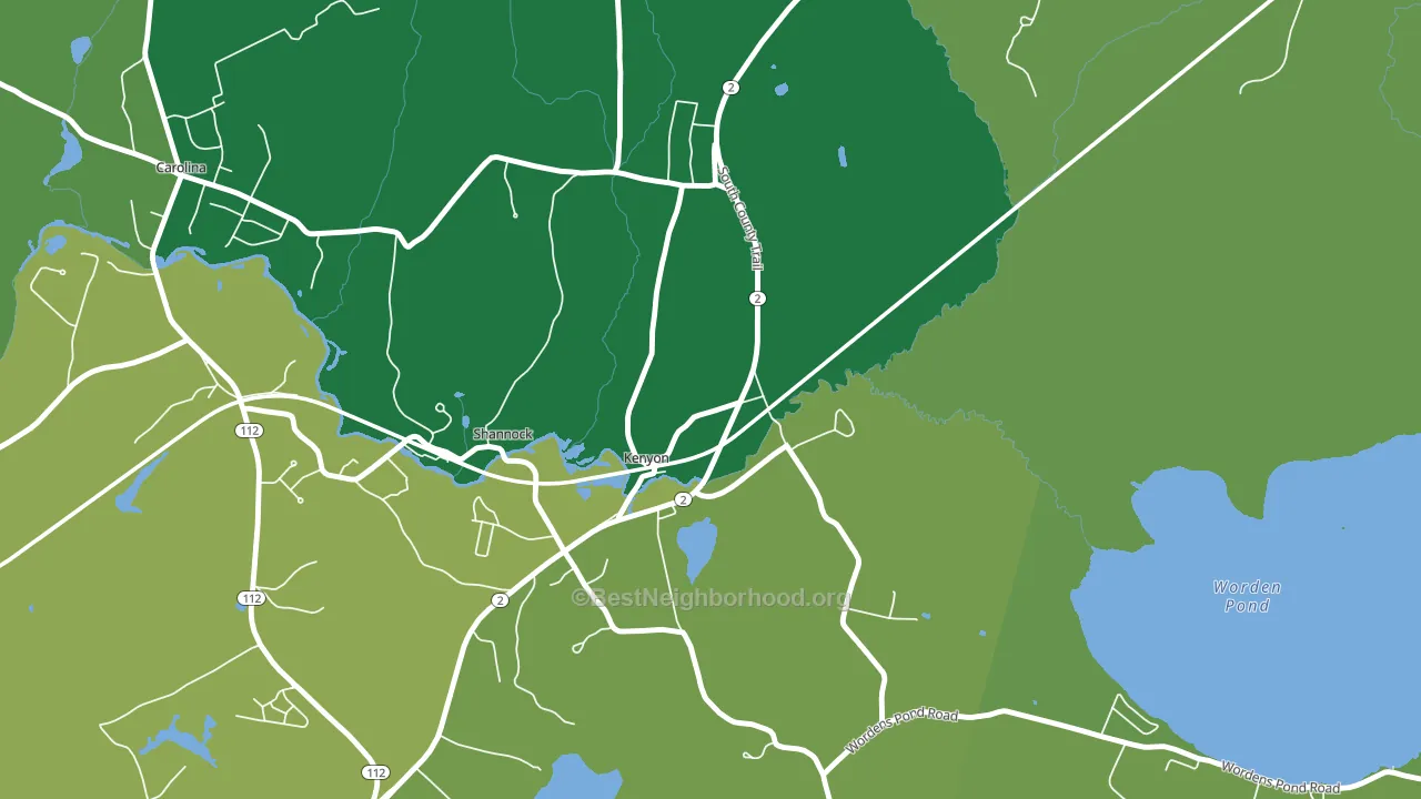 02836, RI block-group voter-turnout map