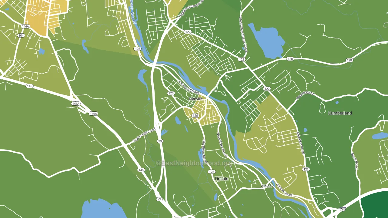 02838, RI block-group voter-turnout map