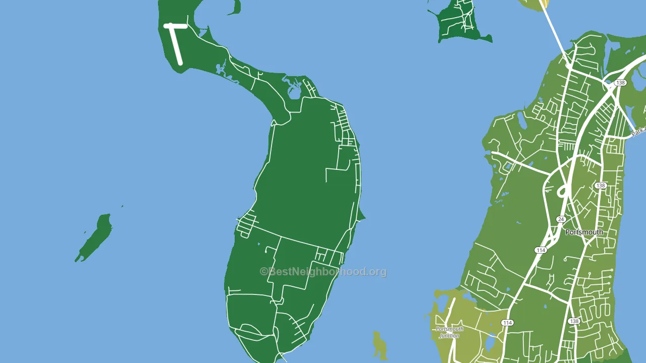 02872, RI block-group voter-turnout map