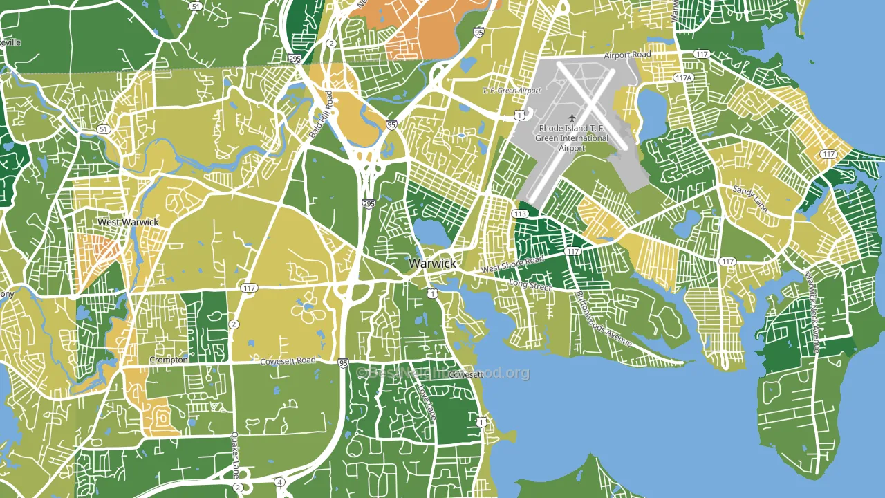 02886, RI block-group voter-turnout map