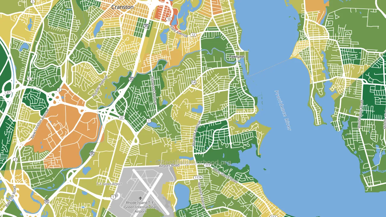 02888, RI block-group voter-turnout map