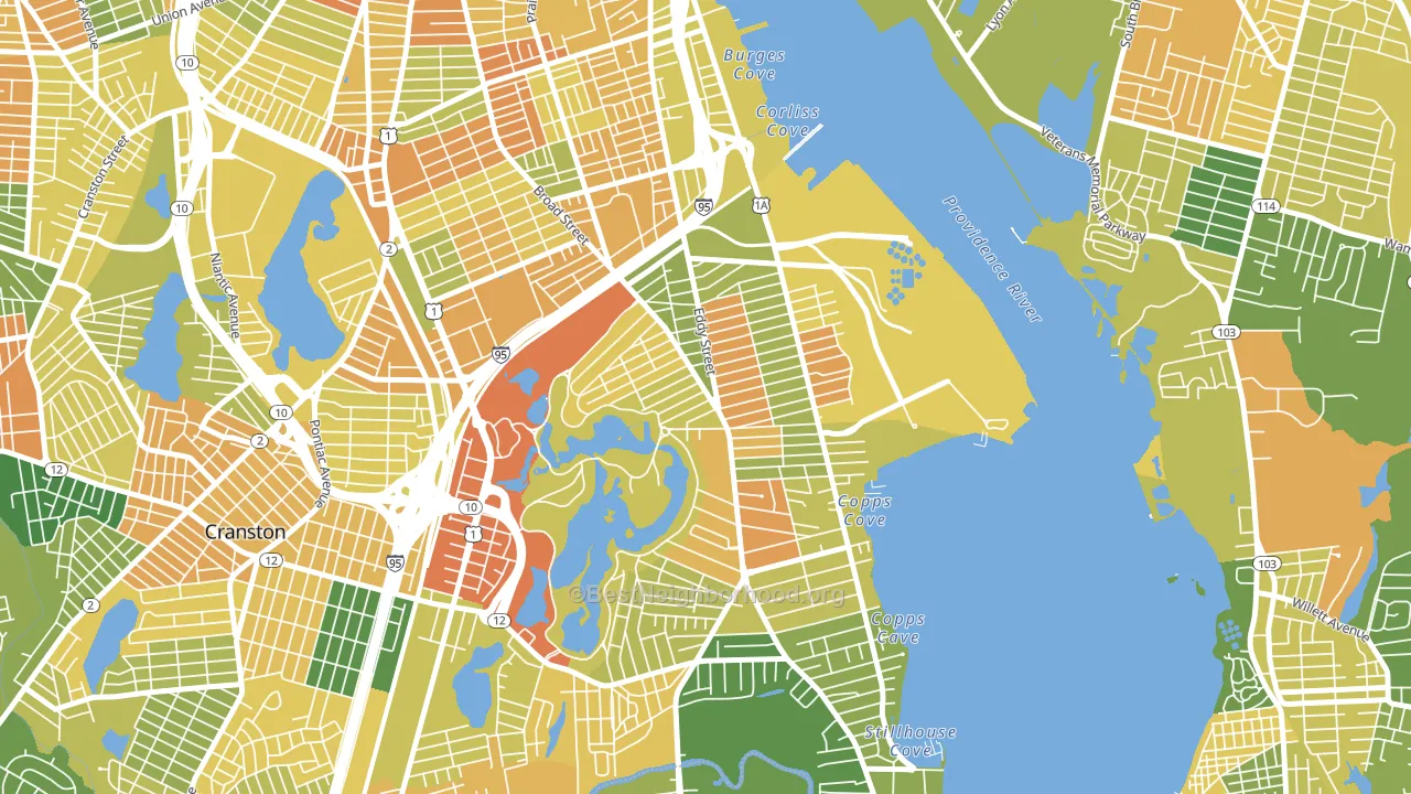 02905, RI block-group voter-turnout map