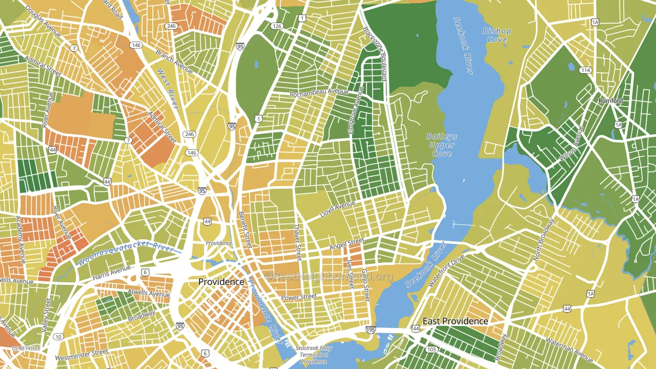 02906, RI block-group voter-turnout map