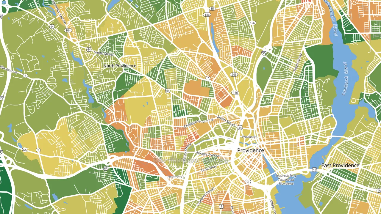 02908, RI block-group voter-turnout map