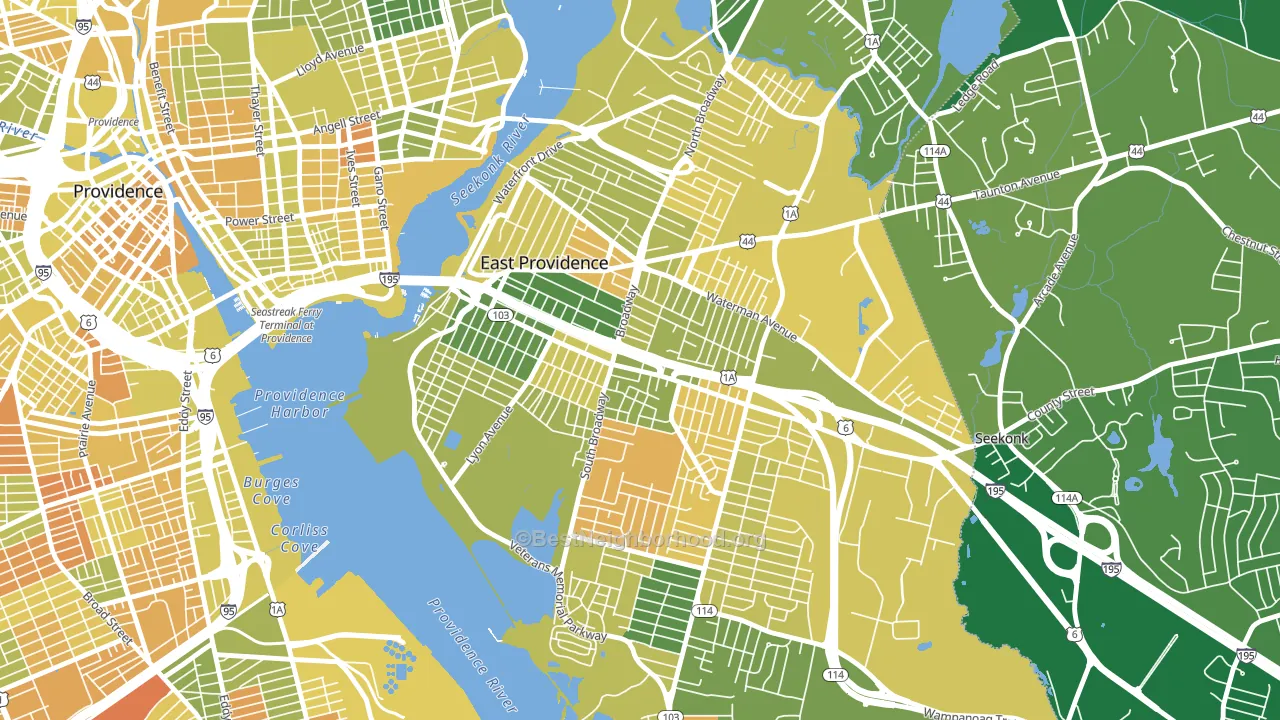 02914, RI block-group voter-turnout map