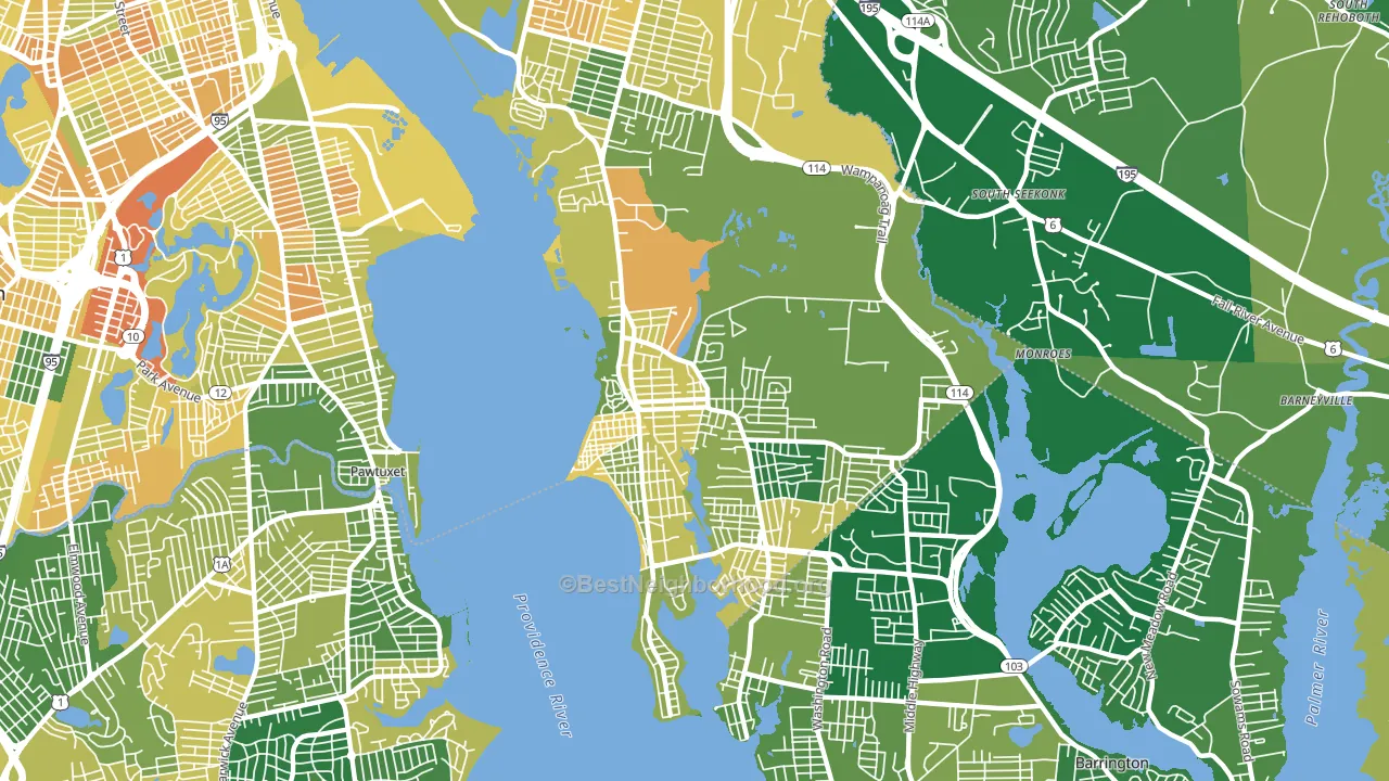 02915, RI block-group voter-turnout map