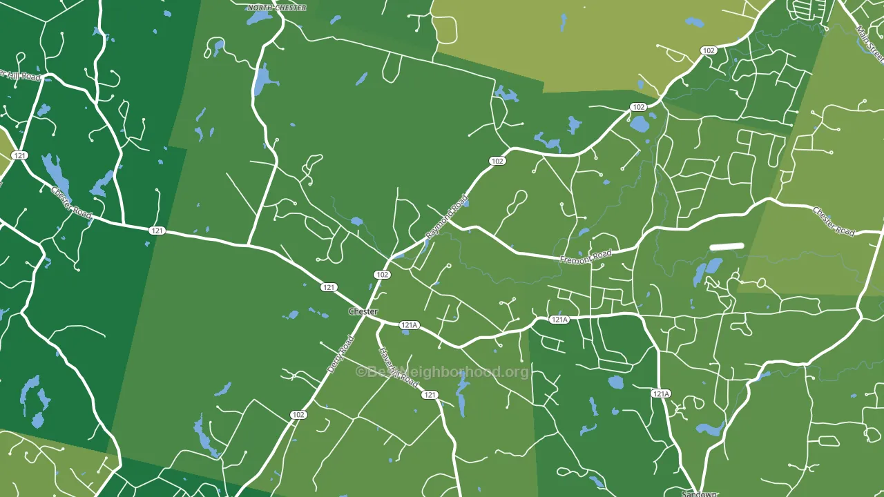 03036, NH block-group voter-turnout map